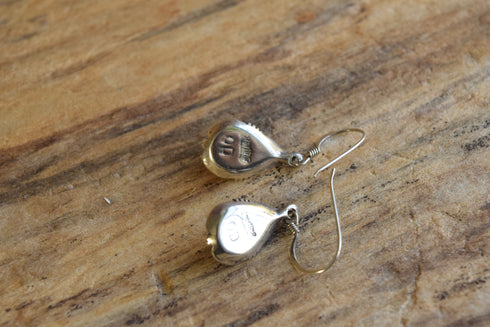 Charoite Navajo Teardrop Dangle Earrings